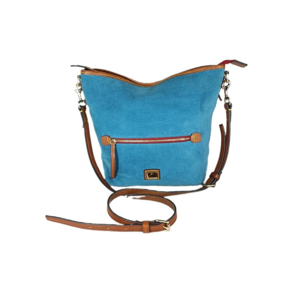 Dooney Bourke Women's Azure Color Suede Shoulder Hobo Bag Purse